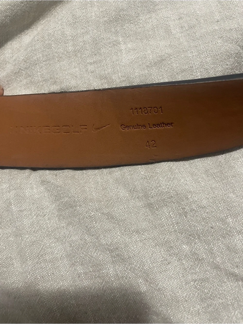 Nike Black Leather Belt with Buckle